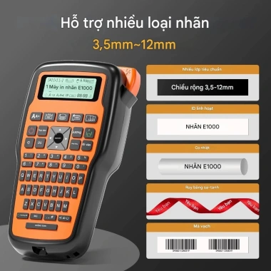 Phomemo E1.000 Pro - Máy tạo nhãn bàn phím đa năng, kèm băng, giảm giá 913k 2