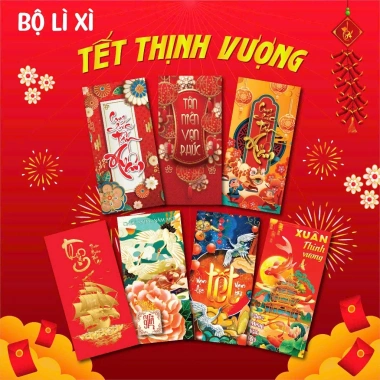Phong Bao Lì Xì Đỏ Dễ Thương 2.026 Bính Ngọ - Set 50/100/200 Giấy C150 Giá 29.000 VND 9