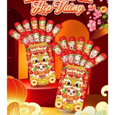 Phong bao lì xì rút quẻ Tết 2.024 hottrend Hộp 12 quẻ giá chỉ 12.000đ