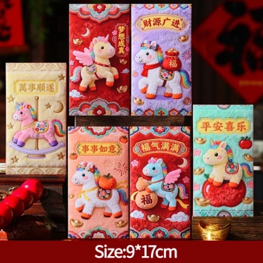 Phong bì 5D thêu Năm Ngựa màu đỏ - Gói lễ hội xuân, quà tặng trẻ em 49,500₫ 7 Phong bì 5D thêu Năm Ngựa màu đỏ - Gói lễ hội xuân, quà tặng trẻ em 49,500₫ 7