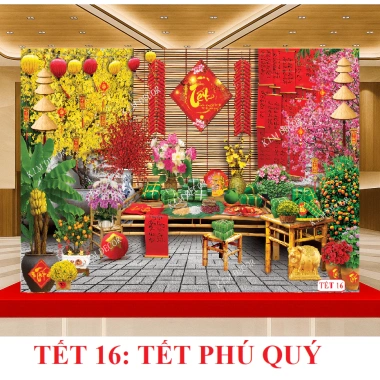 Phông nền 3D cực nét Trang trí ngày Xuân 2.026, nhiều mẫu mới, giá ưu đãi 199.000 VND