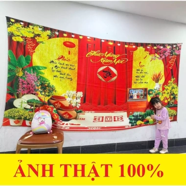 Phông nền 3D cực nét Trang trí ngày Xuân 2.026, nhiều mẫu mới, giá ưu đãi 199.000 VND
