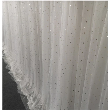 Phông nền chụp ảnh cưới sinh nhật vải voan kim tuyến luồn dây size - 30.000đ