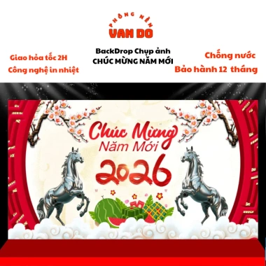 Phông nền chụp ảnh Tết - Bạt Hiflex bền đẹp, trang trí và lịch nghỉ, giảm còn 160k 6
