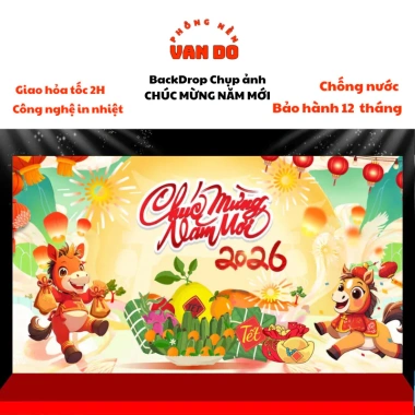 Phông nền chụp ảnh Tết - Bạt Hiflex bền đẹp, trang trí và lịch nghỉ, giảm còn 160k 7
