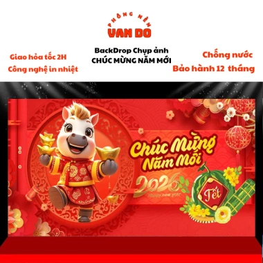 Phông nền chụp ảnh Tết - Bạt Hiflex bền đẹp, trang trí và lịch nghỉ, giảm còn 160k 10