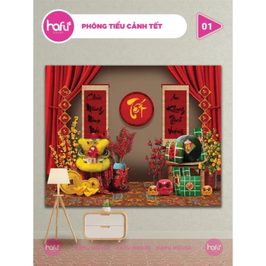 Phông nền chụp ảnh Tết HAFU HOUSE - Trang trí tiểu cảnh 01-14, giá ưu đãi 133.000₫
