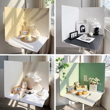 Phông nền chụp bánh kem góc dựng, chất liệu fomex bền, giá ưu đãi 150k