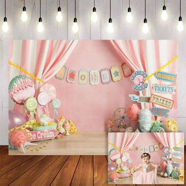 Phông Nền Cotton Tiệc Sinh Nhật 1st - Photozone Trẻ Em, Công Viên, Giá 104.034₫