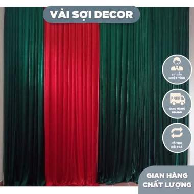 Phông nền đám cưới vải nhung 5m x 1,5m - Decor Tết, Noel, Trung Thu, giá 55.000₫