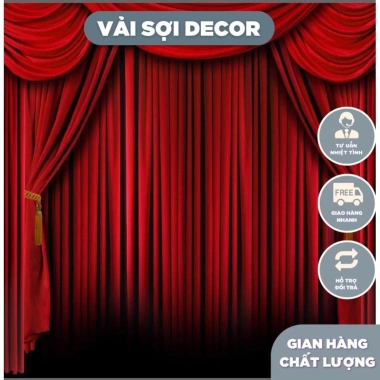 Phông nền đám cưới vải nhung 5m x 1,5m - Decor Tết, Noel, Trung Thu, giá 55.000₫