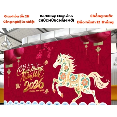 Phông nền Gala Diner Tết cỡ lớn - Nhiều size, in bạt theo yêu cầu, chỉ 156.000₫