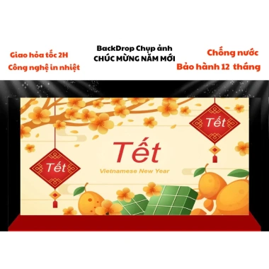 Phông nền Gala Diner Tết cỡ lớn - Nhiều size, in bạt theo yêu cầu, chỉ 156.000₫