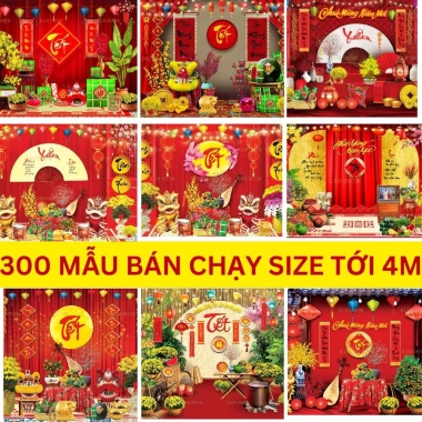 Phông Nền Lễ Tết 2.026 Xuân Bính Ngọ 4M - Decor Trang Trí Sự Kiện, 149.000đ