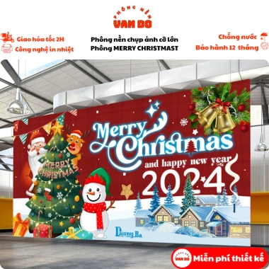 Phông nền Merry Christmas cỡ lớn - Bạt ngoài trời in đa kích thước, chỉ 160k 4 Phông nền Merry Christmas cỡ lớn - Bạt ngoài trời in đa kích thước, chỉ 160k 4