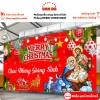 Phông nền Merry Christmas cỡ lớn - Bạt ngoài trời in đa kích thước, chỉ 160k 6