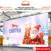Phông nền Merry Christmas cỡ lớn - Nhiều kích thước, bạt ngoài trời, in bạt chỉ 200k