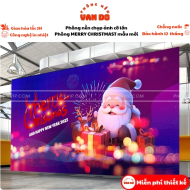 Phông nền Merry Christmas cỡ lớn - Nhiều kích thước, bạt ngoài trời, in bạt chỉ 200k 3 Phông nền Merry Christmas cỡ lớn - Nhiều kích thước, bạt ngoài trời, in bạt chỉ 200k 3