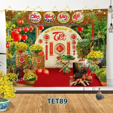 Phông Nền Tết 2.026 3m x 2m MON Decor - Tranh Vải 3D Giá ưu đãi 149.000 10