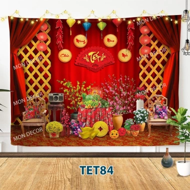 Phông Nền Tết 2.026 3m*2m MON Decor - Tranh Vải 3D Trang Trí, Giá 119.200₫ (Giá gốc 151.384₫)
