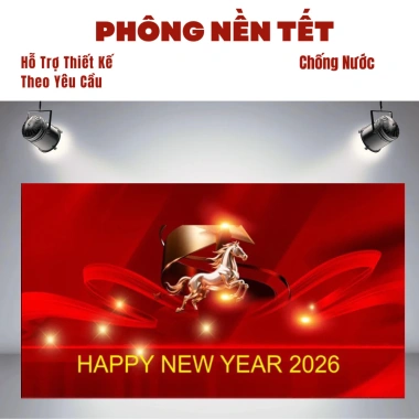 Phông nền Tết cỡ lớn đa size, in bạt ngoài trời chịu nước HaiWai - 158.000₫