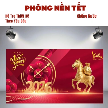 Phông nền Tết cỡ lớn đa size, in bạt ngoài trời chịu nước HaiWai - 158.000₫