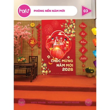 Phông nền Tết Nguyên Đán Happy New Year Khổ Đỏ In Theo Yêu Cầu - HAFU HOUSE 01-14 5 Phông nền Tết Nguyên Đán Happy New Year Khổ Đỏ In Theo Yêu Cầu - HAFU HOUSE 01-14 5