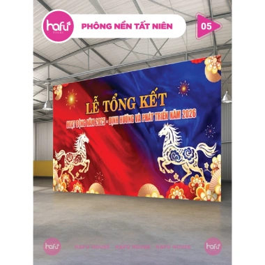 Phông Nền Tiệc Tết Hỏa Tốc - Mẫu Sẵn, In Theo Yêu Cầu, Giá Ưu Đãi 133k 7