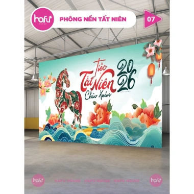 Phông Nền Tiệc Tết Hỏa Tốc - Mẫu Sẵn, In Theo Yêu Cầu, Giá Ưu Đãi 133k 9