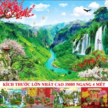 Phông nền trang trí Tết Bính Ngọ 2.026 size lớn Tranh vải decor giảm giá 228.000 VND 5