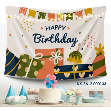 Phông nền tranh vải sinh nhật Birthday treo tường kèm đinh móc giảm còn 82.000₫