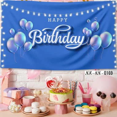 Phông nền tranh vải treo tường backdrop sinh nhật, tặng đinh móc keo dán, chỉ 82.000₫
