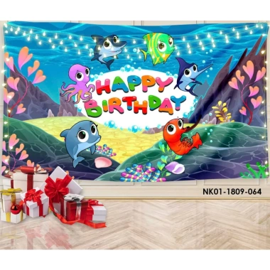 Phông nền tranh vải treo tường – Backdrop sinh nhật, thiết kế yêu cầu, giá 82.000đ