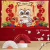 Phông nền tranh vải treo tường Backdrop Tết Nguyên Đán Happy New Year, kèm đinh móc và keo dán, giảm giá 18% 6