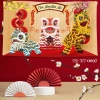 Phông nền tranh vải treo tường Backdrop Tết Nguyên Đán Happy New Year, kèm đinh móc và keo dán, giảm giá 18% 10