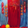 Phông nền vải nhung tuyết đỏ - Trang trí bàn tiệc Noel, Tết, chụp ảnh đẹp
