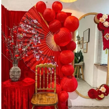 Phông nền vải nhung tuyết đỏ - Trang trí bàn tiệc Noel, Tết, chụp ảnh đẹp