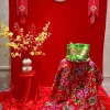 Phông nền vải nhung tuyết đỏ - Trang trí bàn tiệc Noel, Tết, chụp ảnh đẹp 5