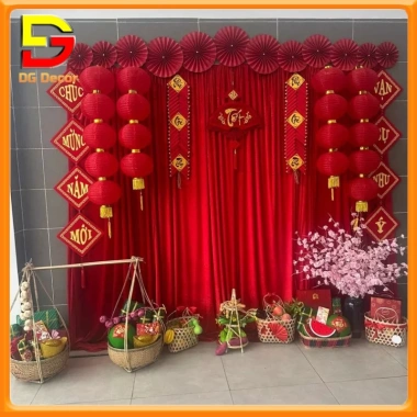 Phông Rèm Vải Nhung Đỏ Công Phượng Decor Noel Tết Backgroud Trang Trí Sự Kiện DC-458 Giá ưu đãi 139k 3