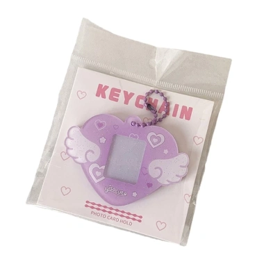 Photocard Giá đỡ Cánh trái tim có móc khóa - Khung dây chuyền 51.864₫