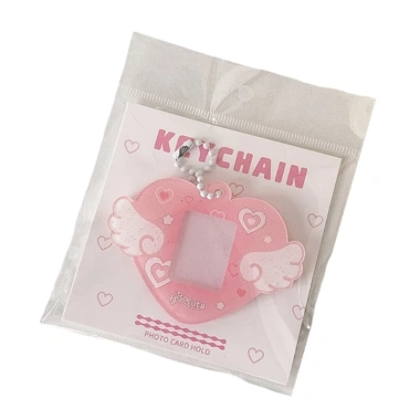 Photocard Giá đỡ Cánh trái tim có móc khóa - Khung dây chuyền 51.864₫