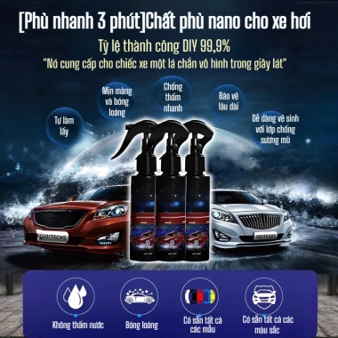 Phủ Gương 5 Phút Biến Xe Cũ Thành Mới Xịt Lau Sáng, Chịu Mưa Nắng, Bảo Vệ Sơn