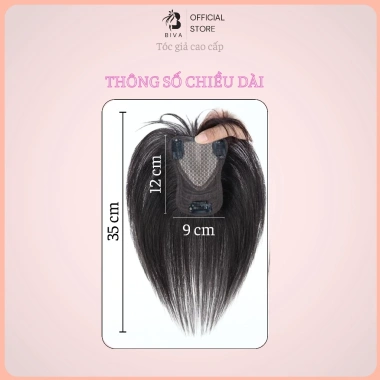 Phủ hói tóc thật Biva 9x12cm Siêu Lưới - Tóc giả che hói, giảm giá 999.000đ 7