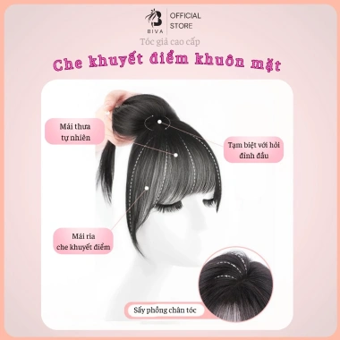 Phủ hói tóc thật Biva 9x12cm Siêu Lưới - Tóc giả che hói, giảm giá 999.000đ 8