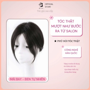 Phủ hói tóc thật Biva 9x12cm Siêu Lưới - Tóc giả che hói, giảm giá 999.000đ 10