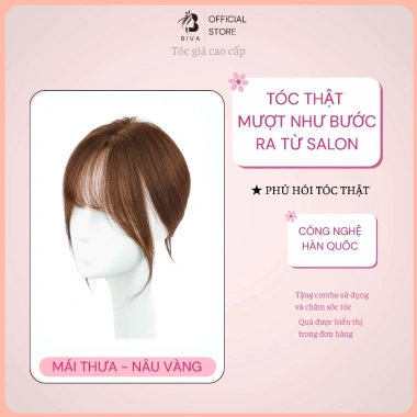 Phủ hói tóc thật siêu mỏng lưới 8x11cm Biva Store - Che bạc tự nhiên, 995.000đ