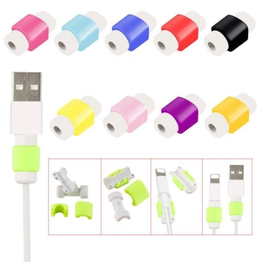 Phụ Kiện Bảo Vệ Dây Cáp Silicon Mềm Đa Màu Cho iPhone Samsung Xiaomi Huawei - Giá ưu đãi 12.329đ