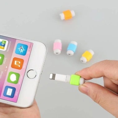 Phụ Kiện Bảo Vệ Dây Cáp Silicon Mềm Đa Màu Cho iPhone Samsung Xiaomi Huawei - Giá ưu đãi 12.329đ