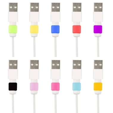 Phụ Kiện Bảo Vệ Dây Cáp Silicon Mềm Đa Màu Cho iPhone Samsung Xiaomi Huawei - Giá ưu đãi 12.329đ