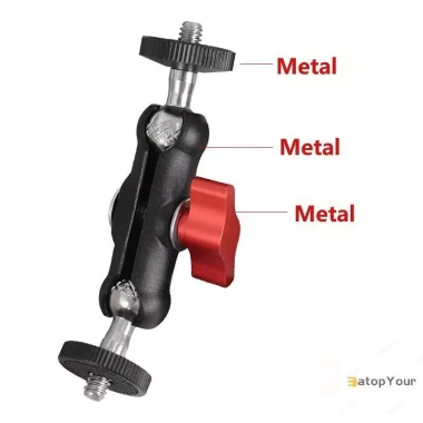 Phụ Kiện Chụp Ảnh Kim Loại Kẹp Cánh Tay Đôi, Gắn Mic Đèn Điện Thoại - 73.590 VND 6